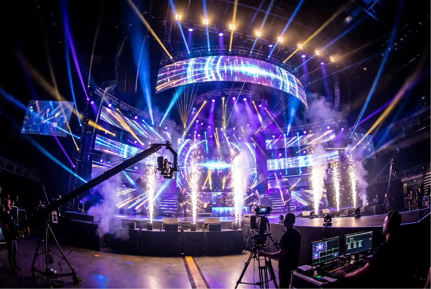 Event management team planning a corporate event budget in Singapore